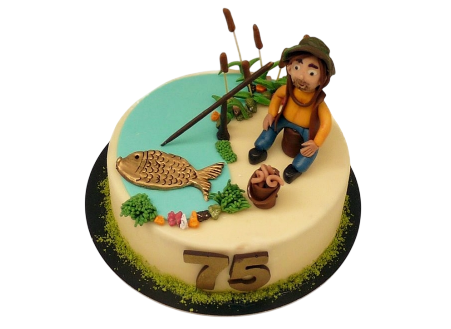 Tématický dort Rybář