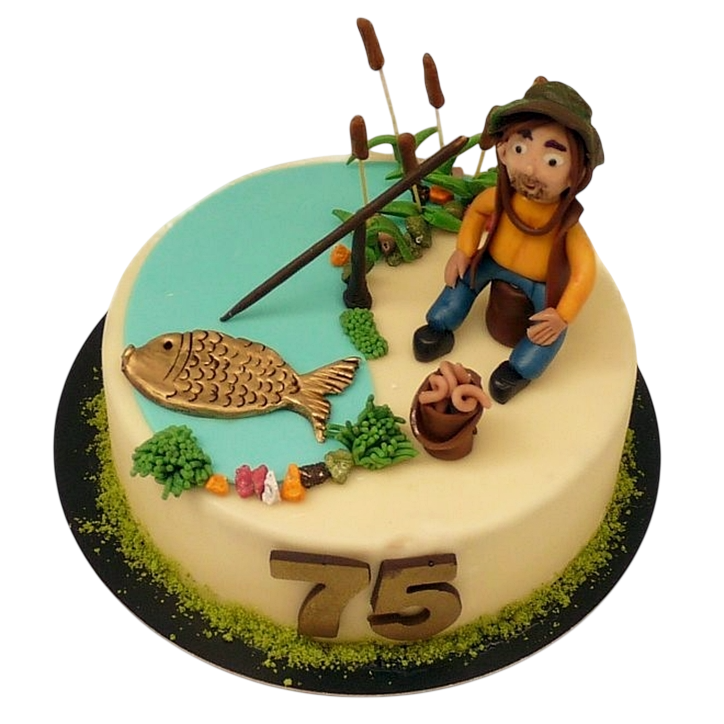 Tématický dort Rybář