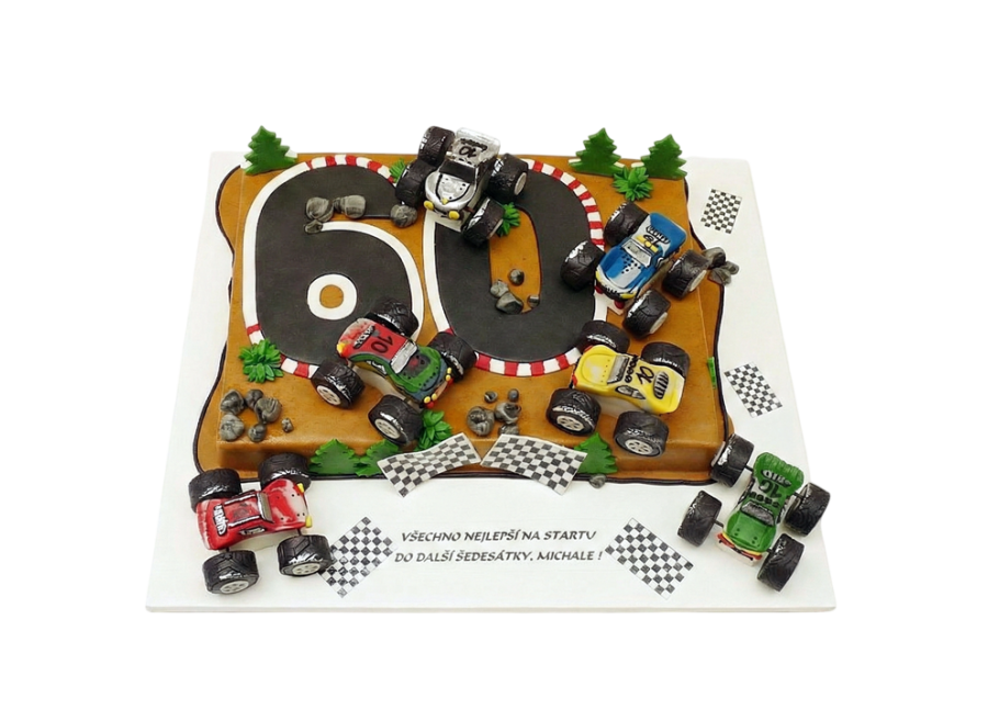 Tématický dort RC auta