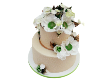 Svatební dort s květy