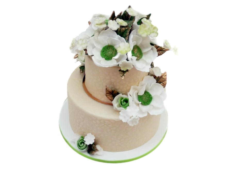 Svatební dort s květy