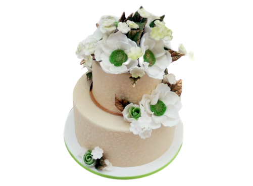 Svatební dort s květy