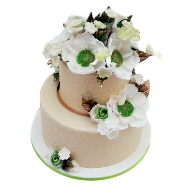 Svatební dort s květy