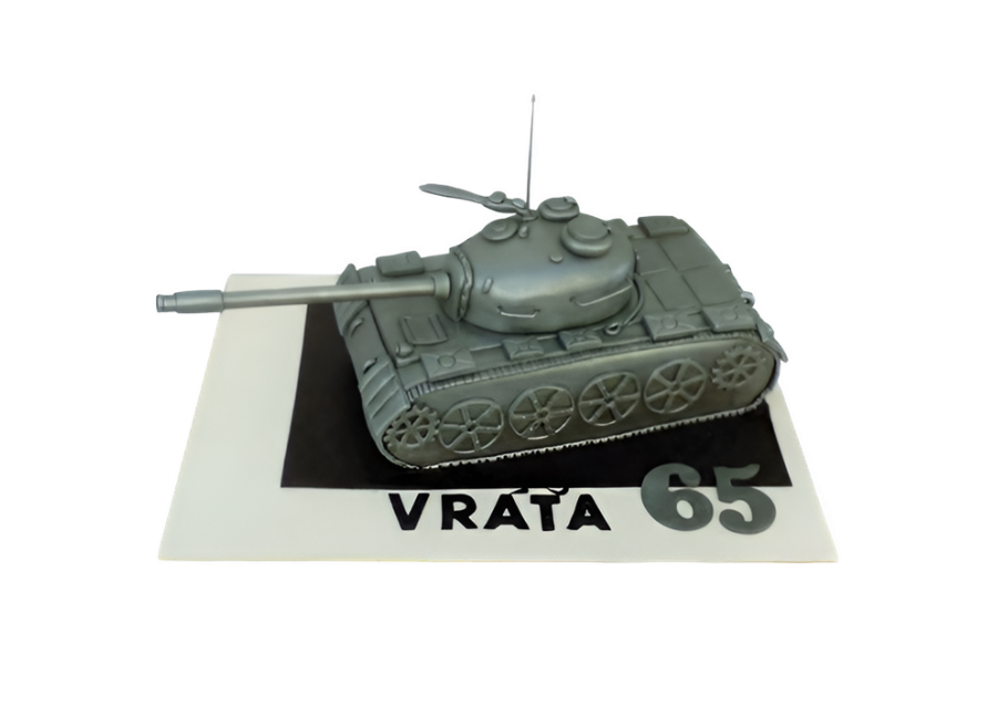 Modelovaný dort tank T54