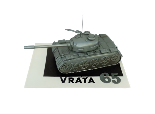 Modelovaný dort tank T54