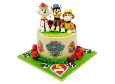 Dětský dort Tlapková patrola - s jahodami