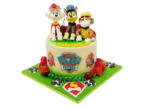 Dětský dort Tlapková patrola - s jahodami