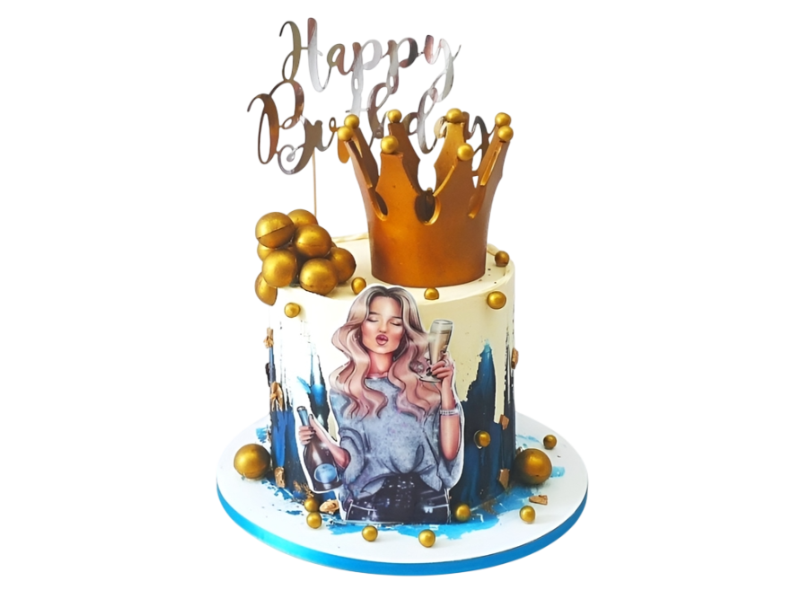 Tématický dort Party královna