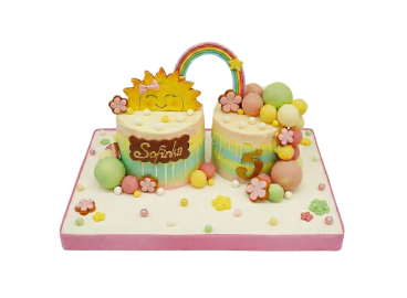 Dětský duhový dort