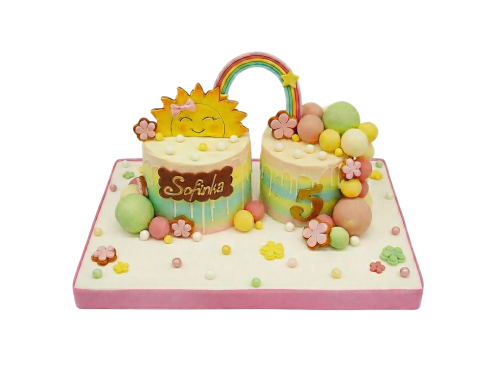 Dětský duhový dort