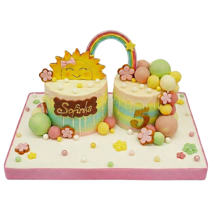 Dětský duhový dort