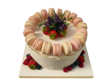 Mascarpone dort s makronkami a ovocem