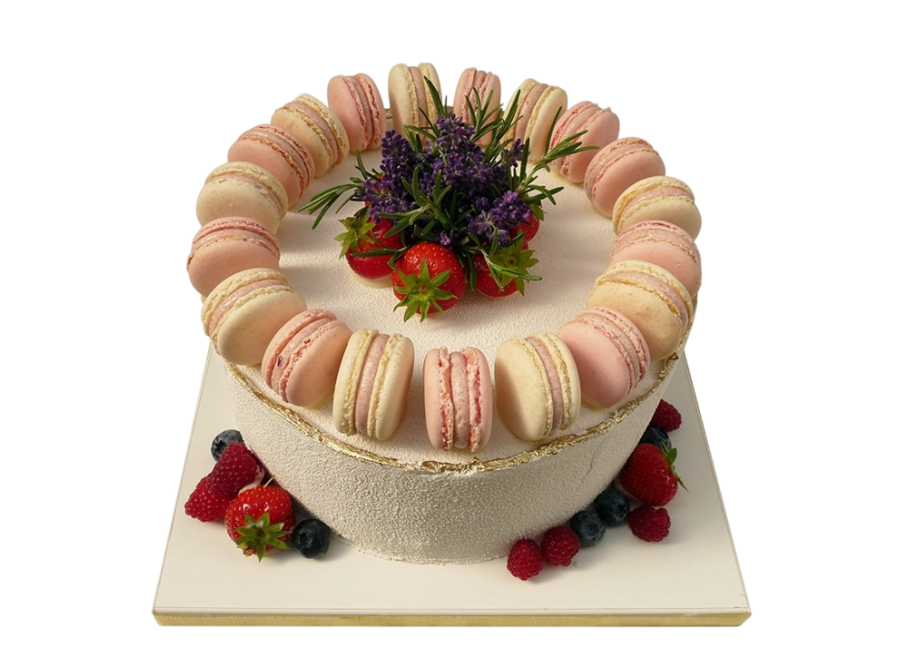 Mascarpone dort s makronkami a ovocem