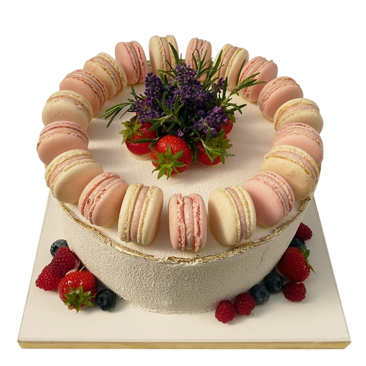 Mascarpone dort s makronkami a ovocem