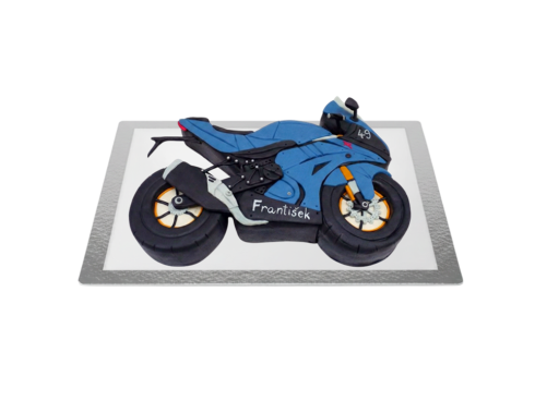 Modelovaný dort silniční motocykl