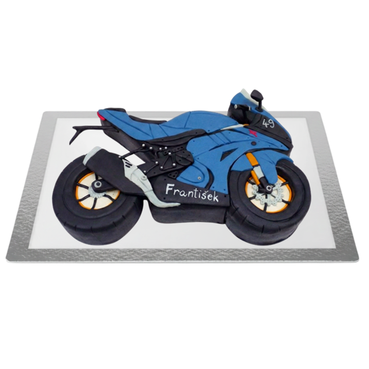 Modelovaný dort silniční motocykl