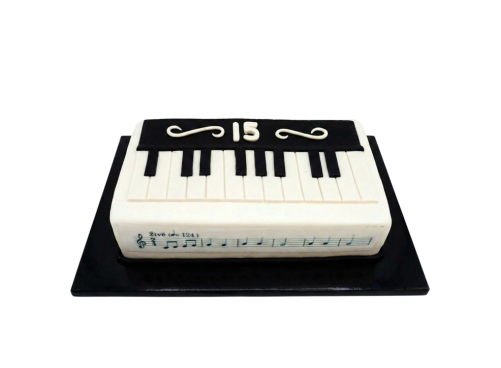 Modelovaný dort klaviatura