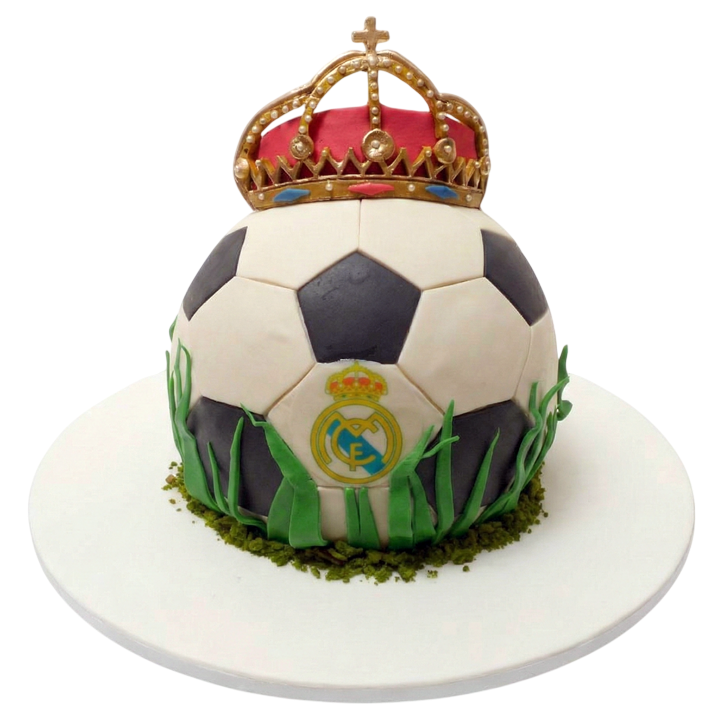 Modelovaný dort fotbalový míč Real Madrid CF