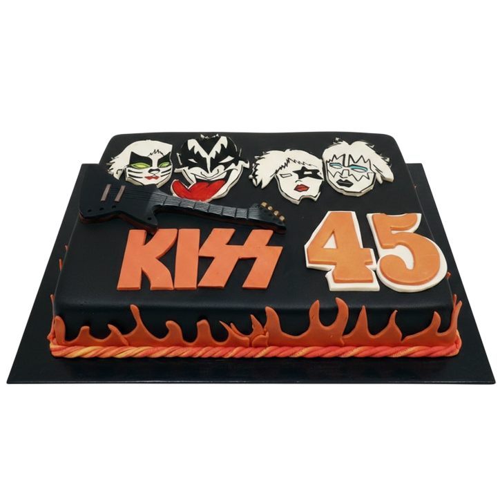 Tématický dort rocková skupina Kiss
