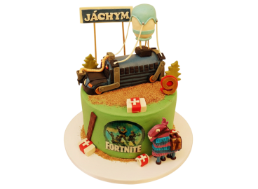 Dětský dort Fortnite - Battle Bus