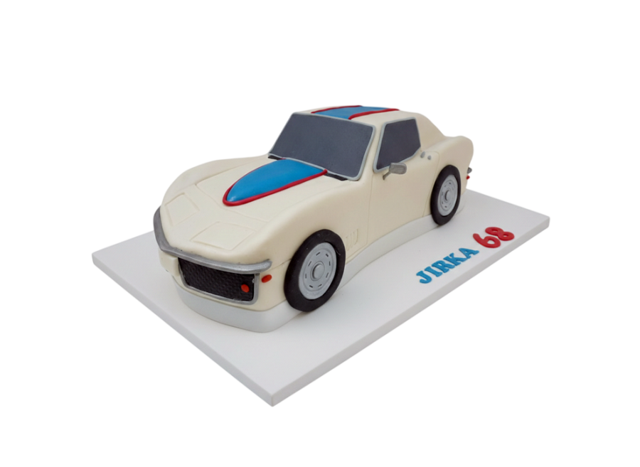 Modelovaný dort auto Chevrolet Corvette