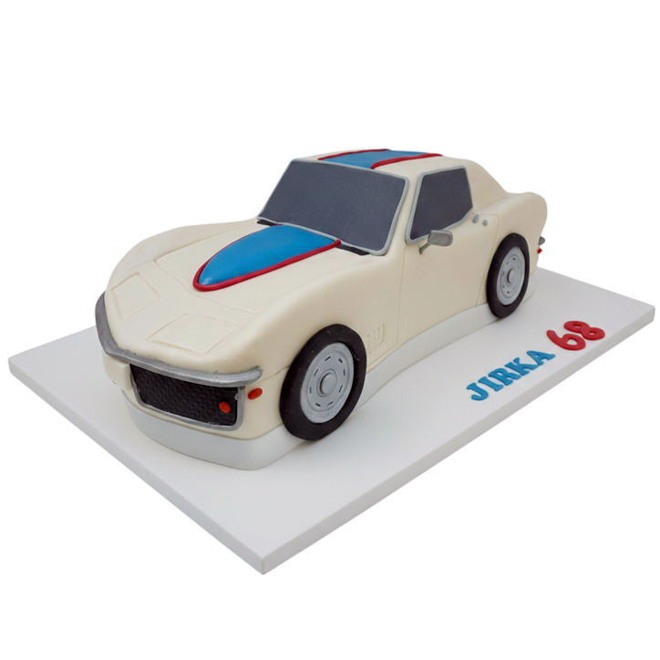 Modelovaný dort auto Chevrolet Corvette