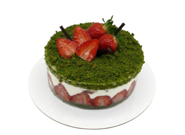 Mechový dort s jahodami