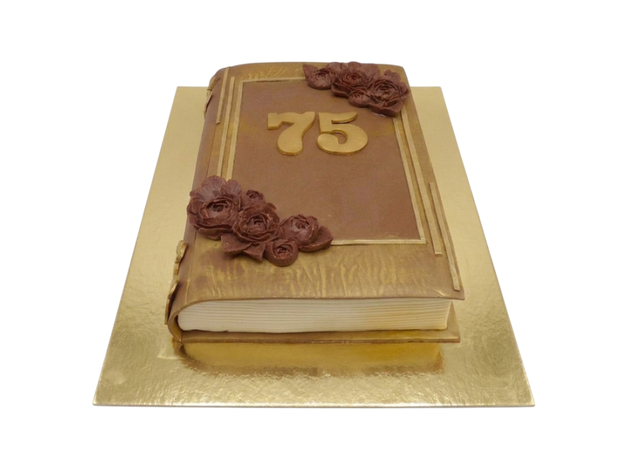 Slavnostní knižní dort s růžemi