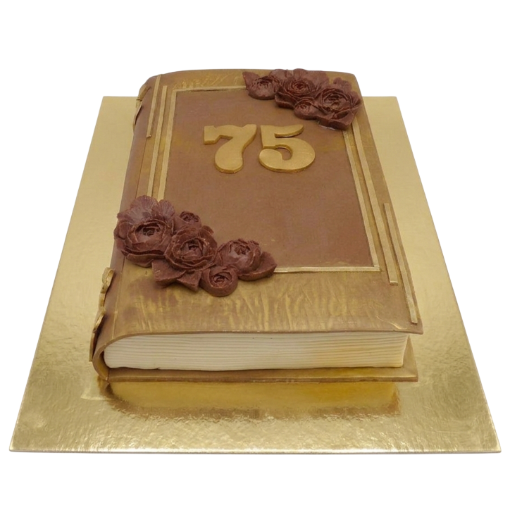 Slavnostní knižní dort s růžemi