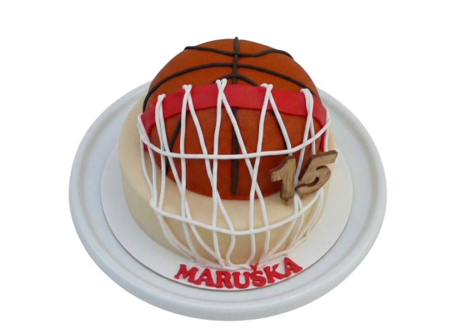 Tématický dort basketbalový míč