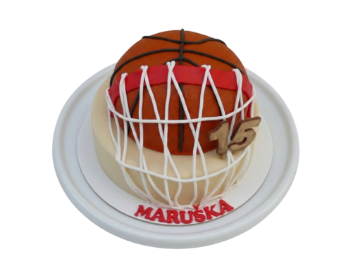 Tématický dort basketbalový míč