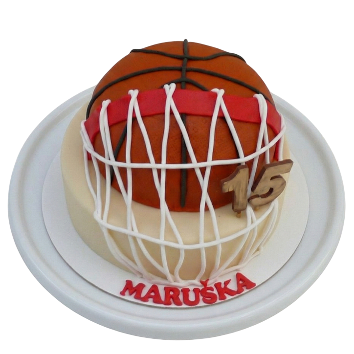 Tématický dort basketbalový míč