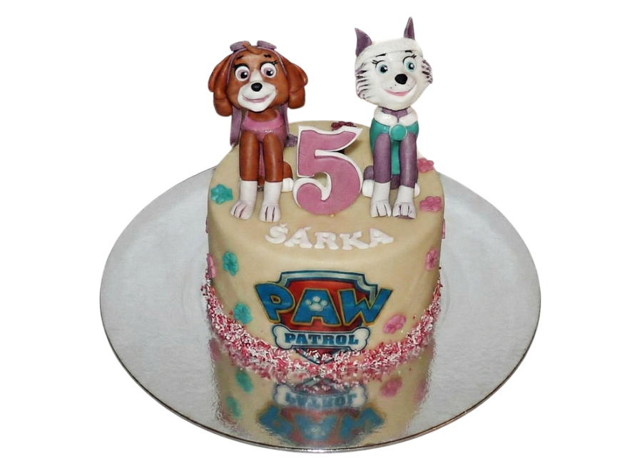Dětský dort Tlapková patrola - Skye a Everest