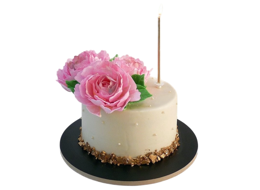 Slavnostní dort s pryskyřníky