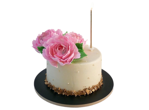 Slavnostní dort s pryskyřníky