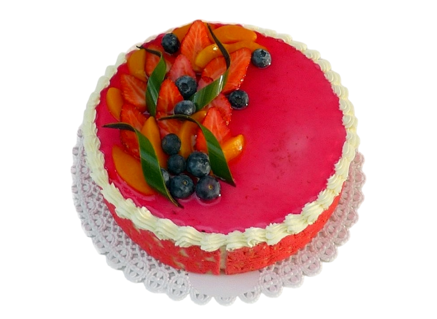 Smetanovo-jogurtový dort s ovocem