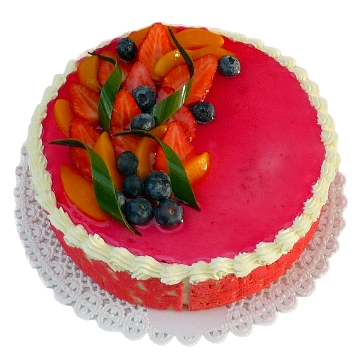 Smetanovo-jogurtový dort s ovocem