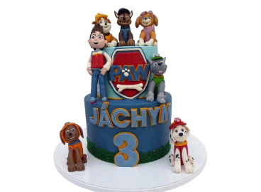 Dětský dort Tlapková patrola - celá parta