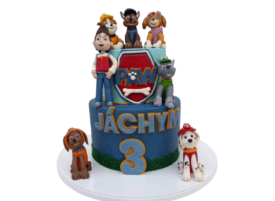 Dětský dort Tlapková patrola - celá parta