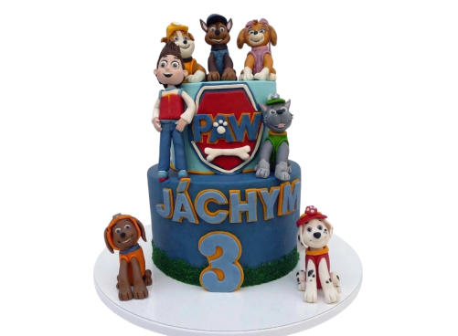 Dětský dort Tlapková patrola - celá parta
