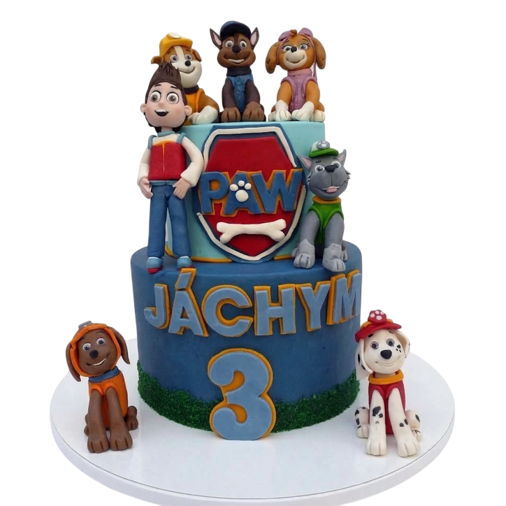 Dětský dort Tlapková patrola - celá parta