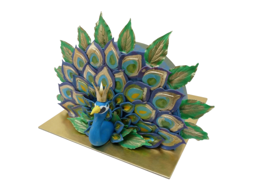 Modelovaný dort páv