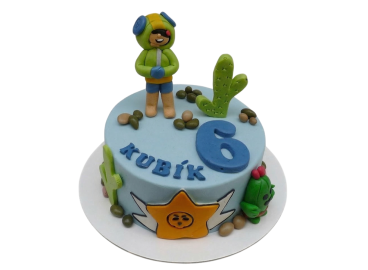 Dětský dort Brawl Star - Leon