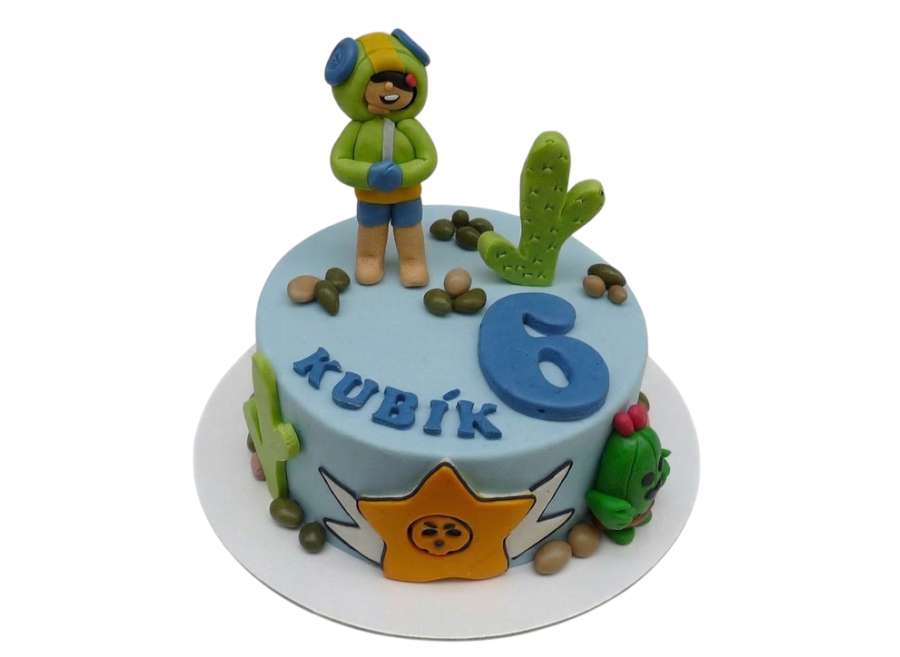 Dětský dort Brawl Star - Leon