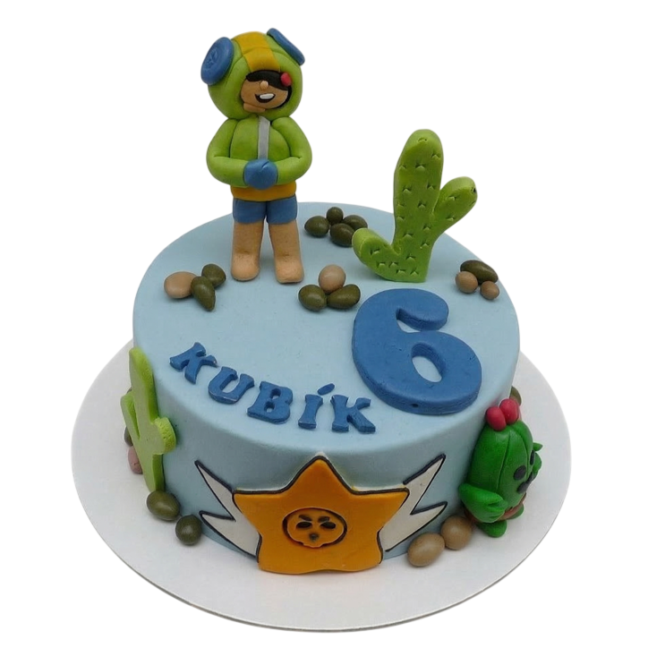 Dětský dort Brawl Star - Leon