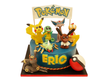 Dětský dort Pokémon - parta pokémonů