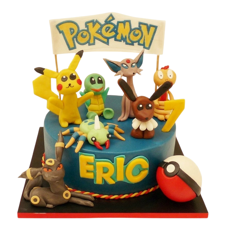 Dětský dort Pokémon - parta pokémonů