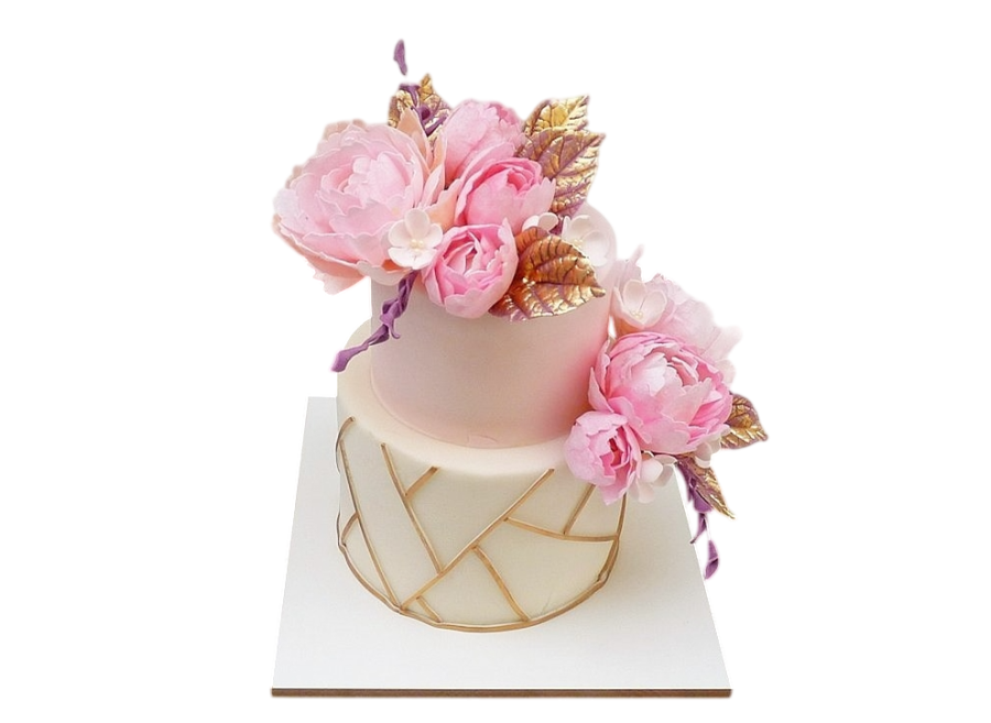 Slavnostní dort s pryskyřníky a kalami