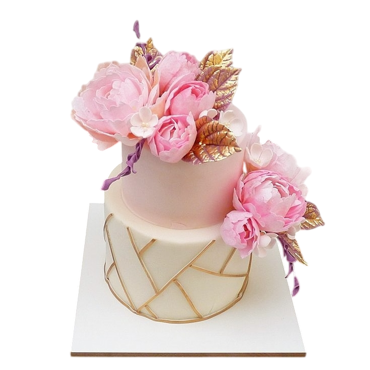 Slavnostní dort s pryskyřníky a kalami