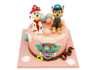 Dětský dort Tlapková patrola - s čoko koulemi